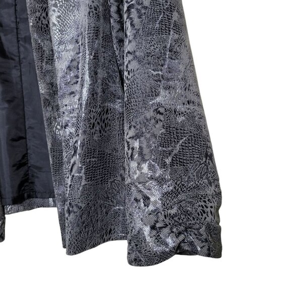 Dressbarn Silver Metallic Open Jacket Coat‎ Long Sleeve Womens Plus 22 24 - Picture 3 of 10